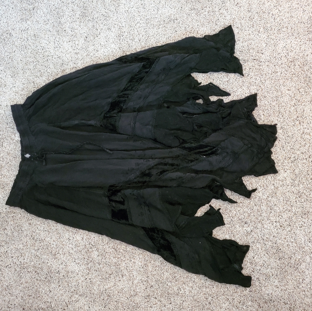 Black flowing skirt, witch,bohemian style